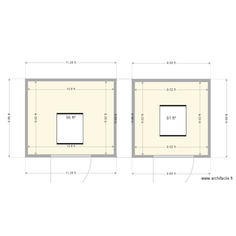 2 Rooms. Plan de 0 pièce et 0 m2