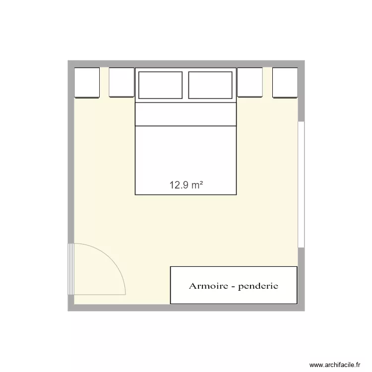 chambre RDC. Plan de 