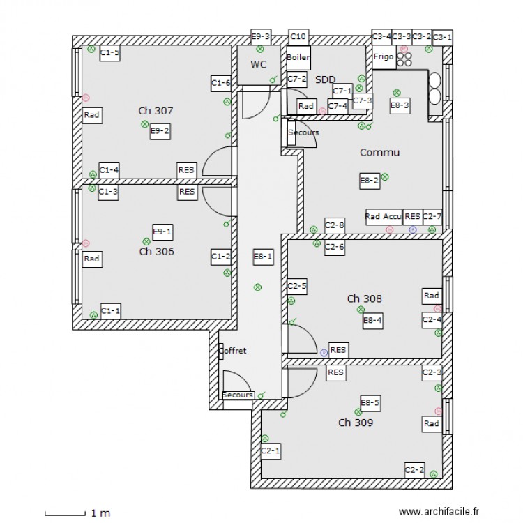 Place du Puddleur 10 - Schema electrique final. Plan de 0 pièce et 0 m2
