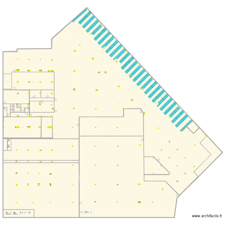 Reuilly Thibaut étagères 125x60 droite. Plan de 23 pièces et 4720 m2