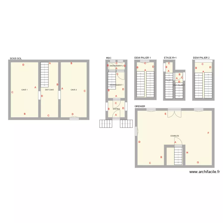 leurs commun. Plan de 