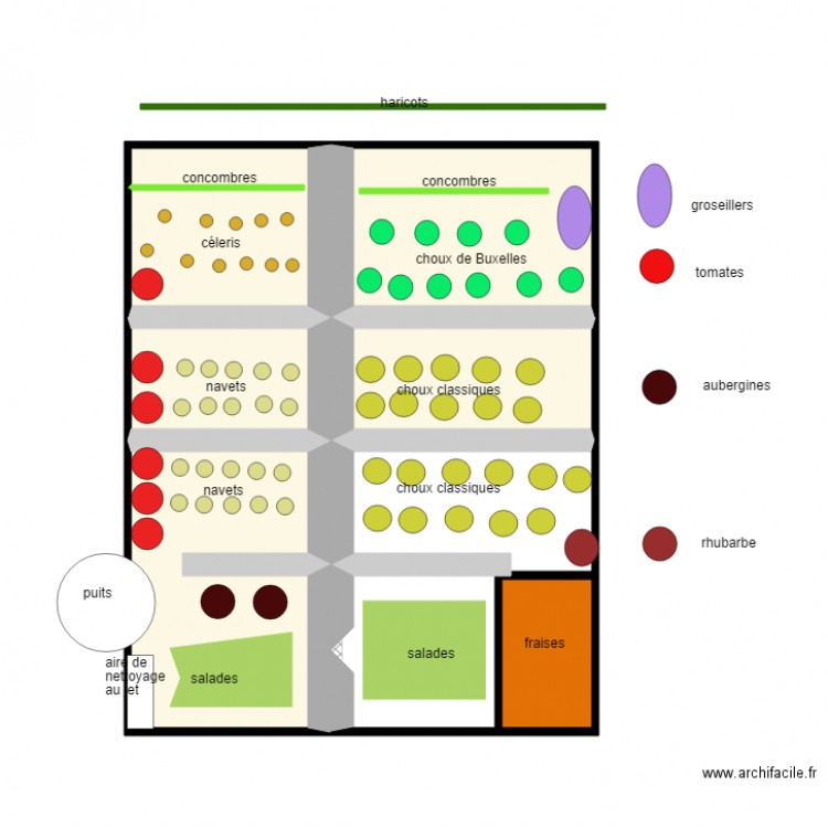 potager. Plan de 0 pièce et 0 m2