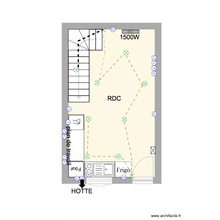 LOT 95 RDC. Plan de LOT 95 RDC. Plan de