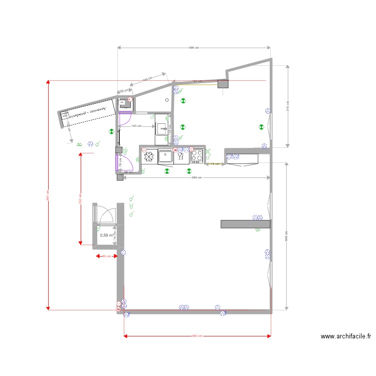 SOL BETON CIRE. Plan de 0 pièce et 0 m2