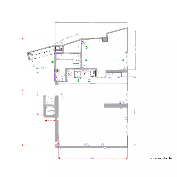 SOL BETON CIRE. Plan de 