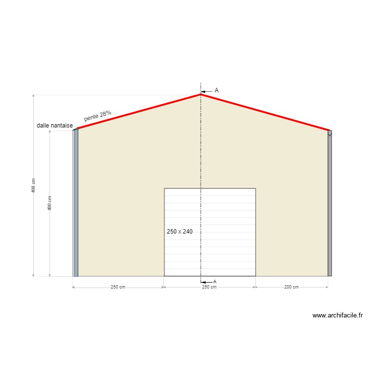 facade sud couleur. Plan de 0 pièce et 0 m2