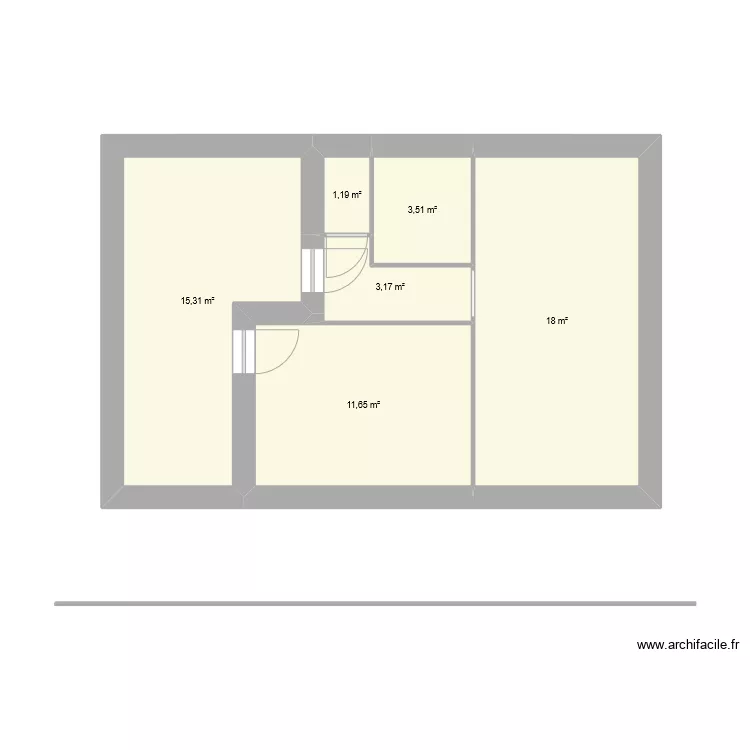 Lucette - Rez de chauss&eacute;e. Plan de 