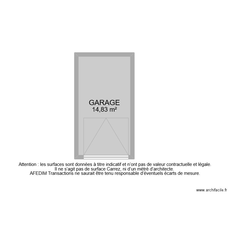 BI 10987 GARAGE. Plan de 0 pièce et 0 m2