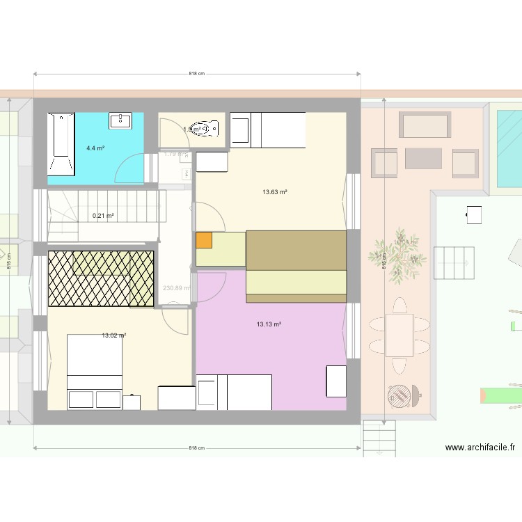 Projet 20201106 Etage cabane filet. Plan de 0 pièce et 0 m2