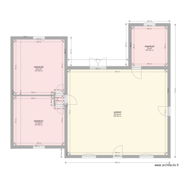 plan de masse 1. Plan de 0 pièce et 0 m2