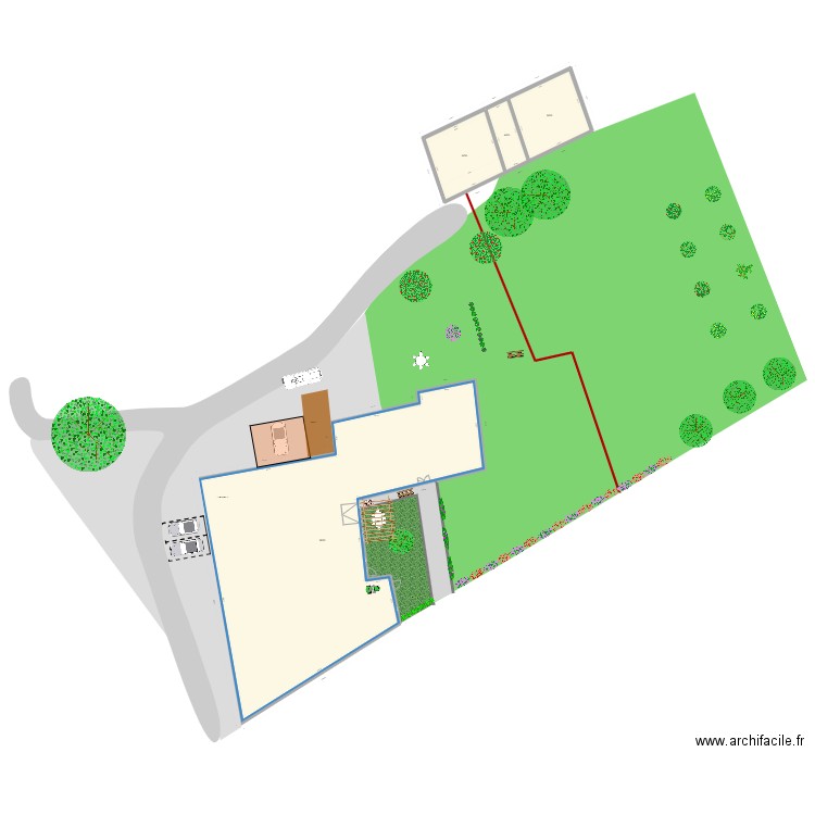 EXTERIEUR. Plan de 4 pièces et 784 m2