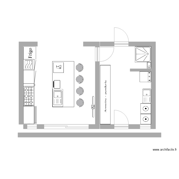 cuisine. Plan de 0 pièce et 0 m2