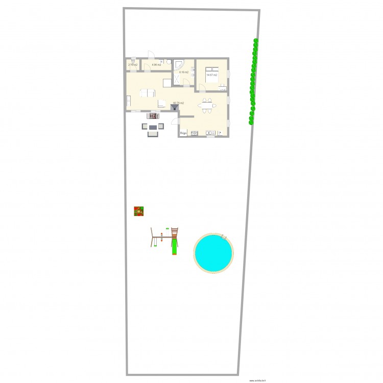 maison terrain 600m2 entree sud 5. Plan de 0 pièce et 0 m2