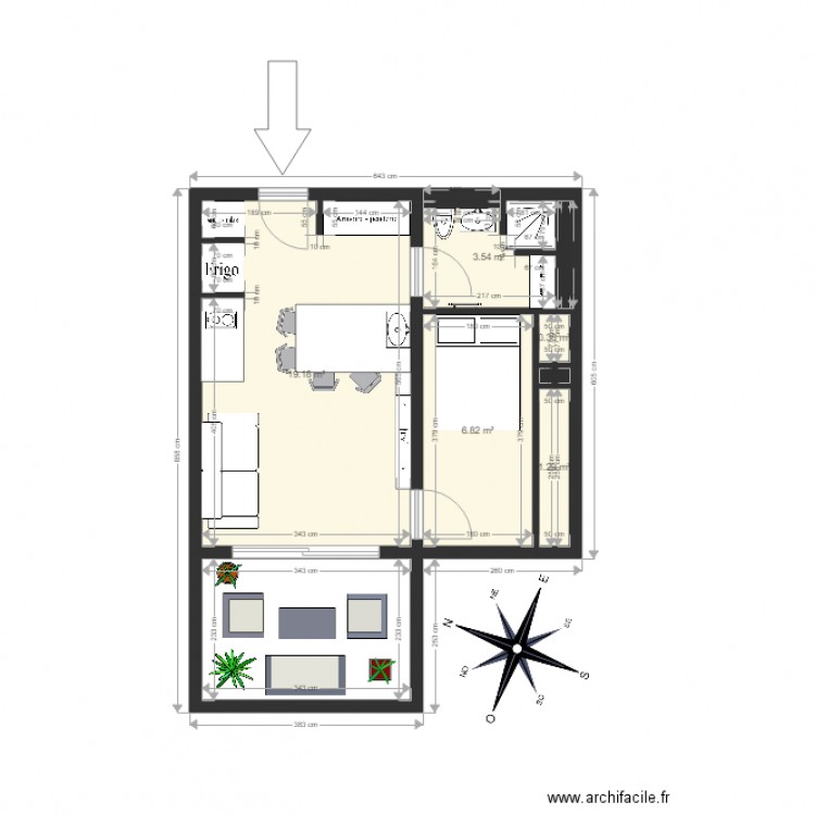 Plan F2 Panoramique. Plan de 0 pièce et 0 m2