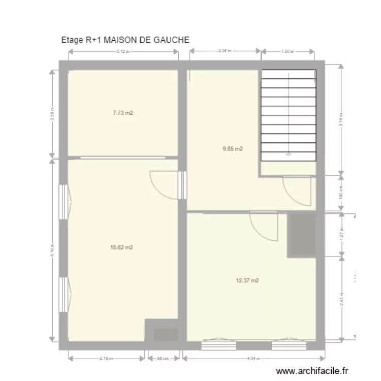 ST LEO ETAGE R1 MAISON DE GAUCHE. Plan de 
