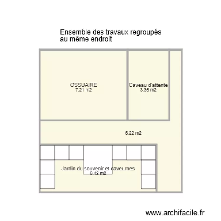 Cimeti&egrave;re. Plan de 