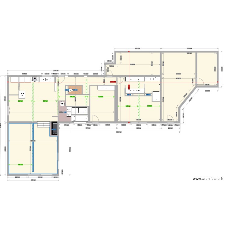 Barnouins 11 cotes intérieures. Plan de 0 pièce et 0 m2