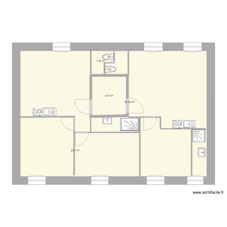 jacobins 1 et 2 Etage F2 ET F3. Plan de 