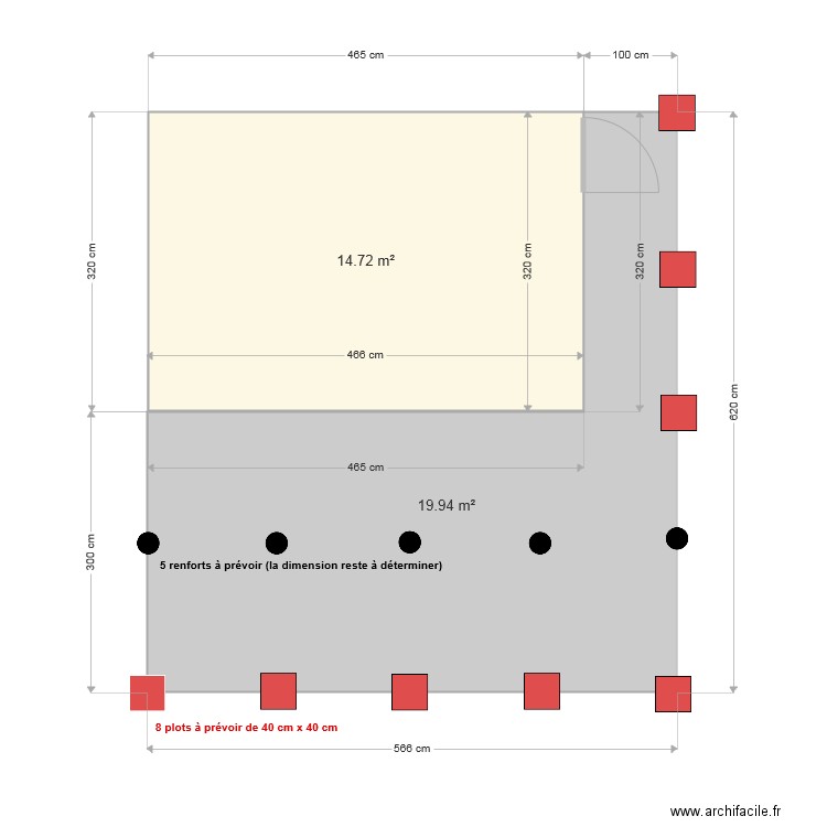 plan réserve et terrasse. Plan de 0 pièce et 0 m2