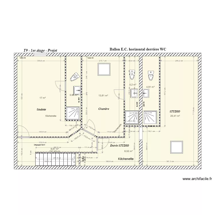 T9 1er - Locatif C.C.. Plan de 