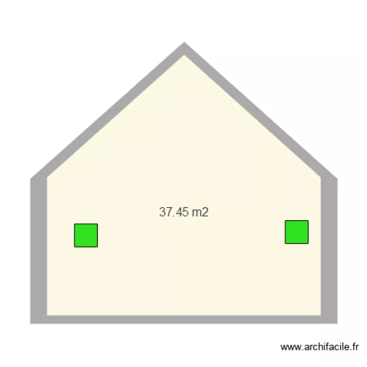 Grange Sermaise Pignon sud MUR 42. Plan de Grange Sermaise Pignon sud MUR 42. Plan de