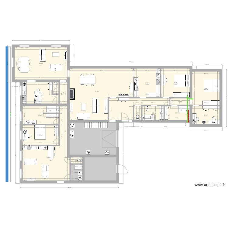 annexe inversée appart 1. Plan de 0 pièce et 0 m2