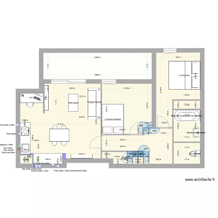 Plan Appartement séparation TV. Plan de Plan Appartement séparation TV. Plan de
