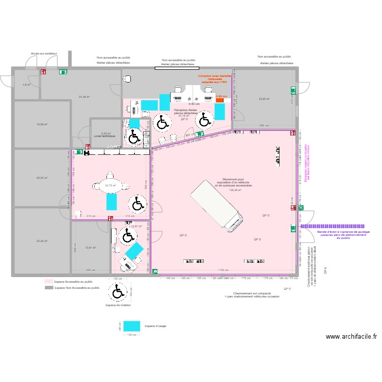 IVECO NORD SITE STEENVOORDE APRES TRAVAUX. Plan de 14 pièces et 373 m2