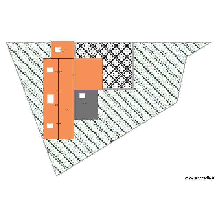 Extension. Plan de 0 pièce et 0 m2