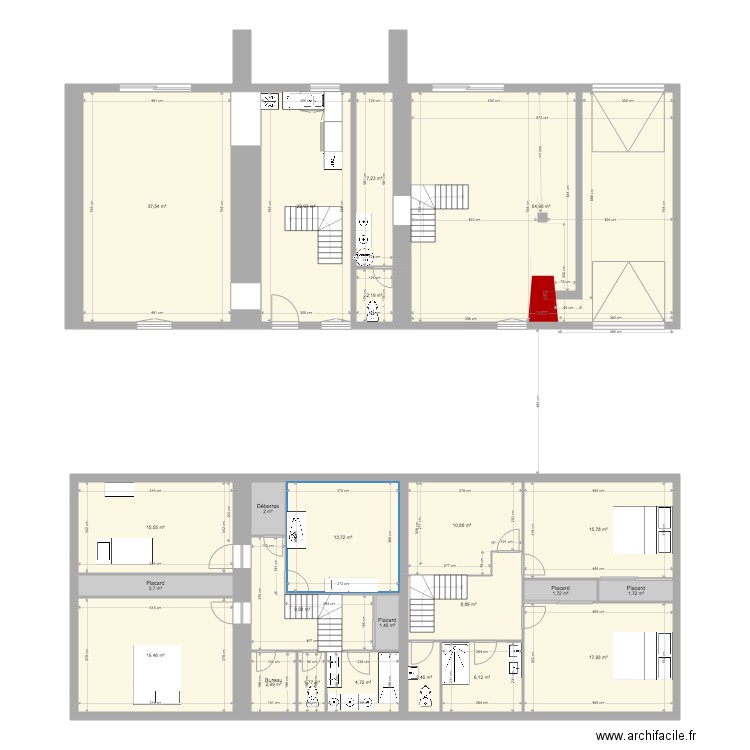 RDC Aunay V1. Plan de 0 pièce et 0 m2