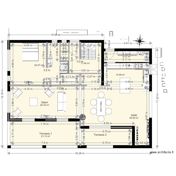 B Rdc 4. Plan de 0 pièce et 0 m2