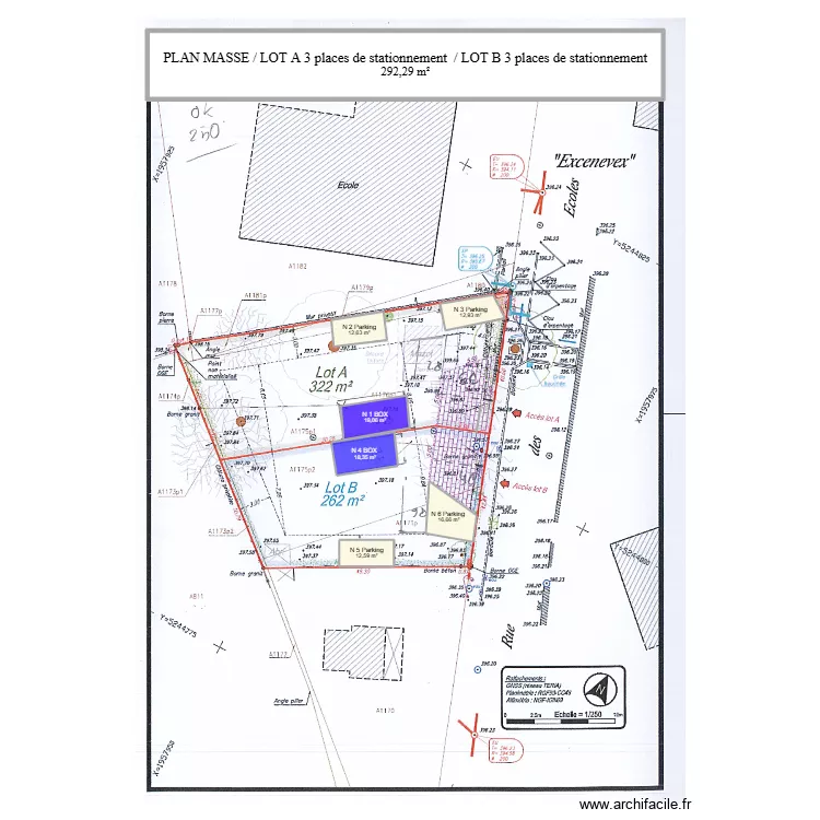 PARKING 122. Plan de 