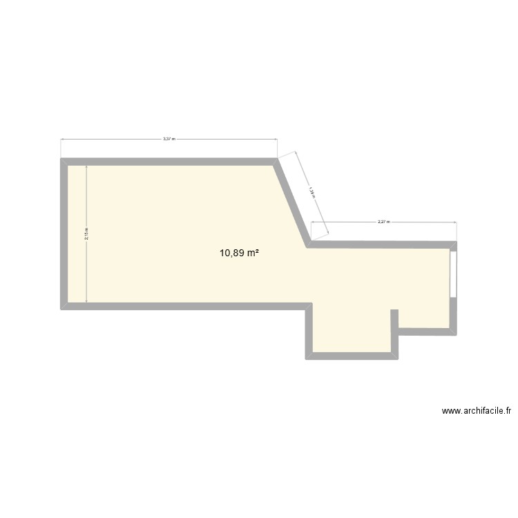 cuisine appat pisc. Plan de 1 pièce et 11 m2