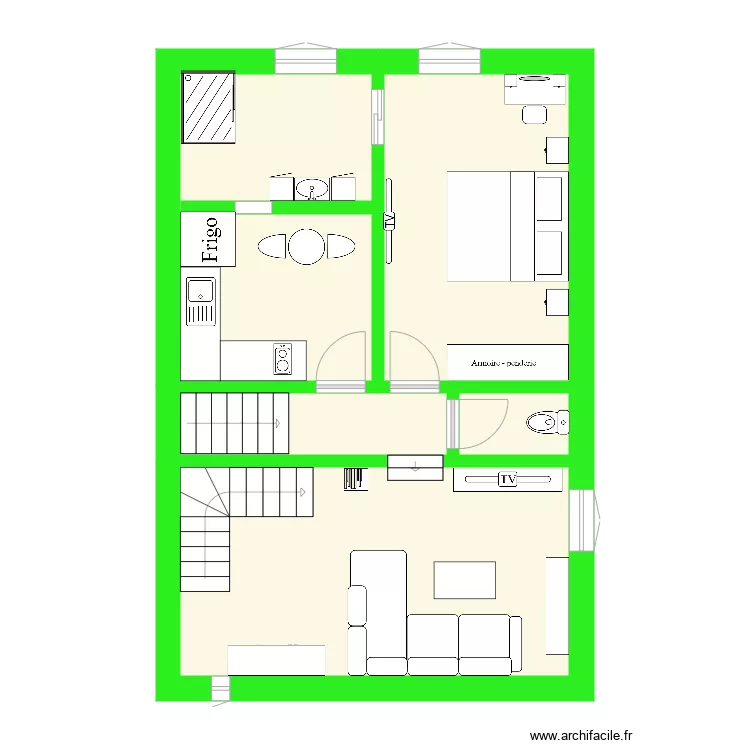 logement etage final. Plan de 