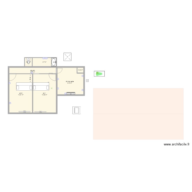 chambre enfant devis 1. Plan de 0 pièce et 0 m2