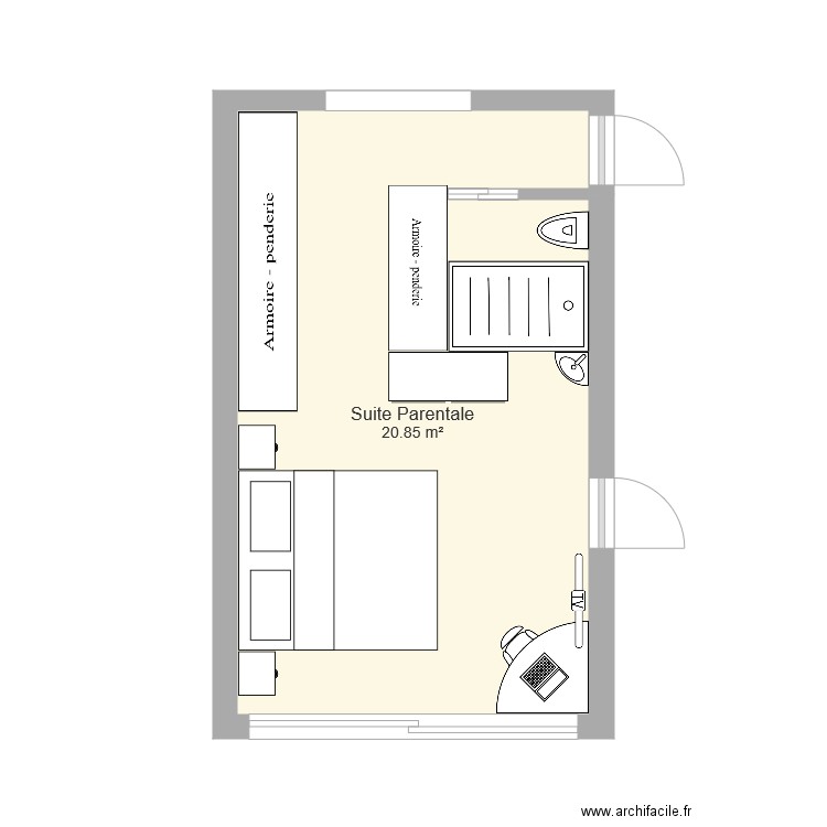 Garage en Chambre. Plan de 0 pièce et 0 m2