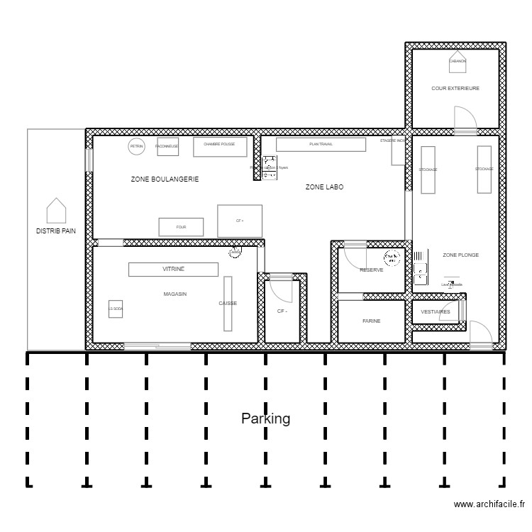 Fournil sanae et Tony ST AUGUTIN. Plan de 8 pièces et 111 m2