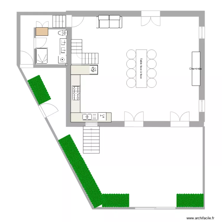 grange sermaise RDC mur 42. Plan de 