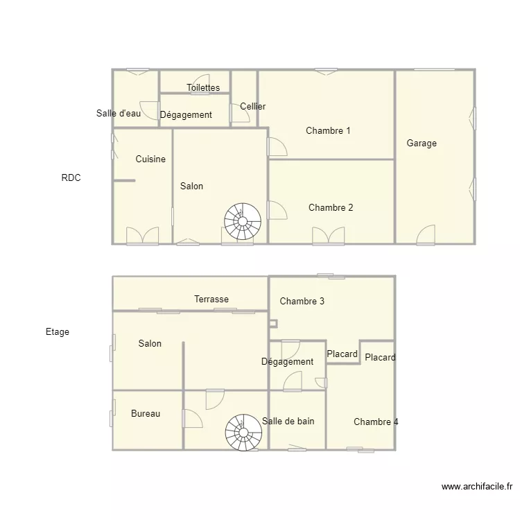 Croquis BONNET. Plan de 