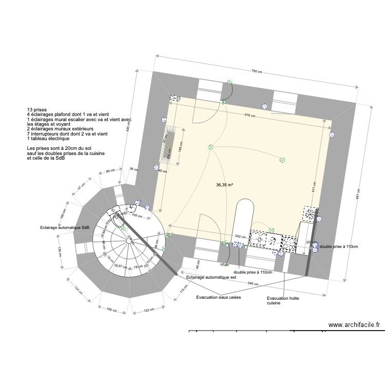 Kerlouan Tour RdC v0. Plan de 0 pièce et 0 m2