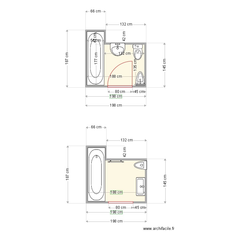 jordi galiano BAÑO. Plan de 2 pièces et 6 m2