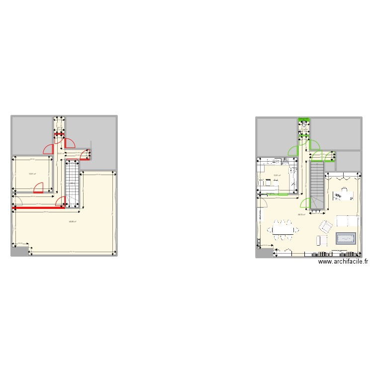 GILLET  CHOUILLY. Plan de 17 pièces et 209 m2