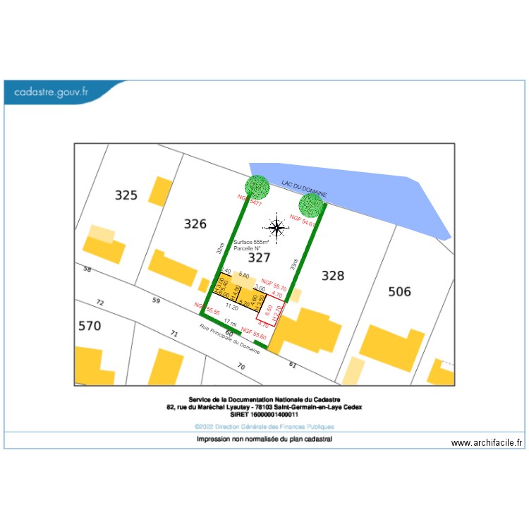 plan de masse      chalet 60. Plan de 1 pièce et 31 m2