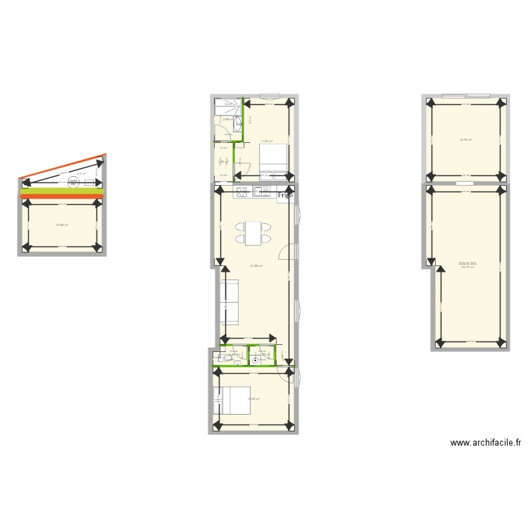 Plan BOURGEOIS num 3. Plan de 0 pièce et 0 m2