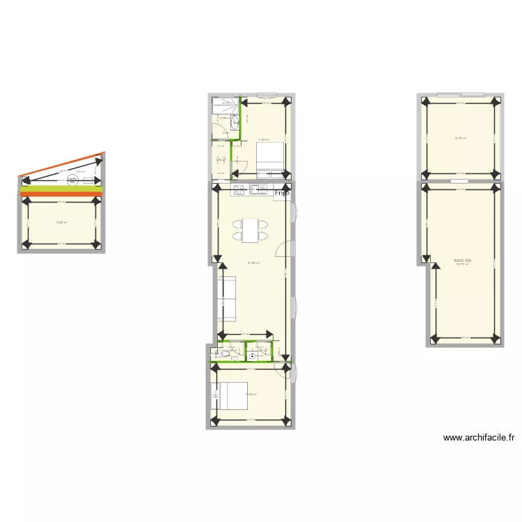 Plan BOURGEOIS num 3. Plan de 