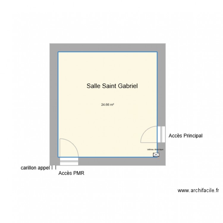 Salle Gabrielle Bourron Marlotte 77. Plan de 0 pièce et 0 m2