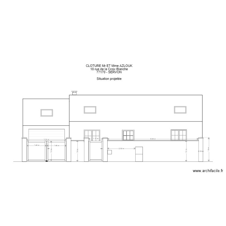 Cloture LOFTI Projetée. Plan de 0 pièce et 0 m2