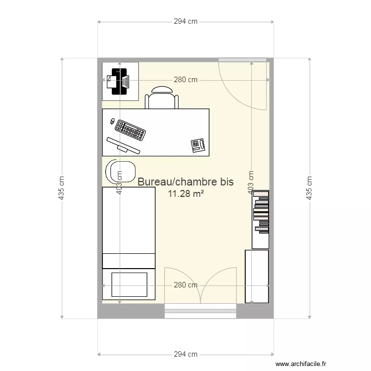 Amenagement bureau chambre d appoint V2c. Plan de Amenagement bureau chambre d appoint V2c. Plan de