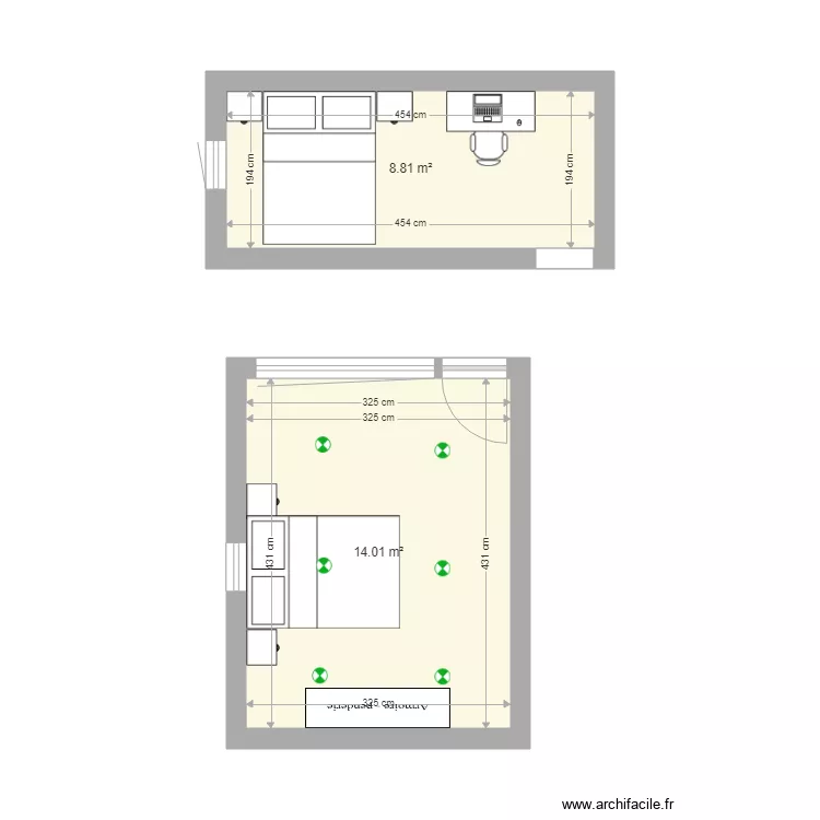 chambres2. Plan de chambres2. Plan de