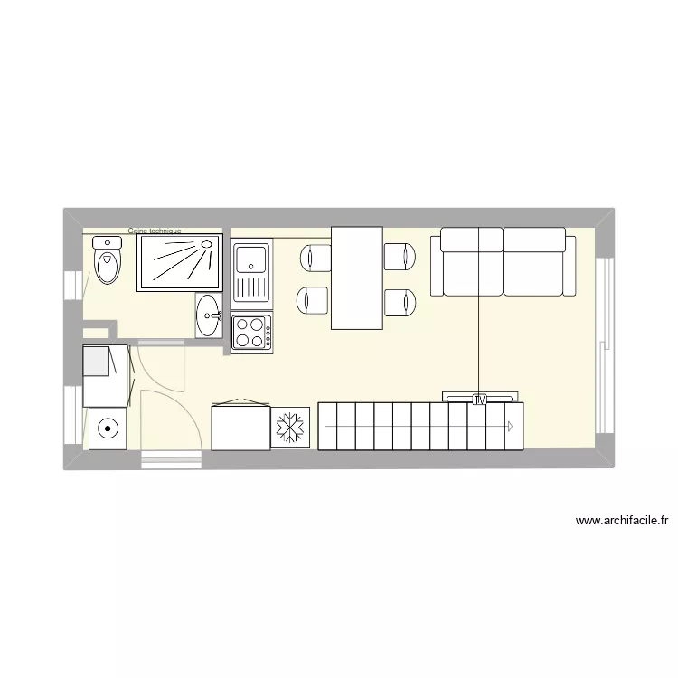 La LISCIA 4 avec sdb. Plan de 